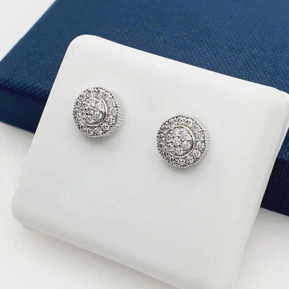 "925 Sterling Silver Plated CZ Earrings, INUS1BR170 - Picture 4 of 11